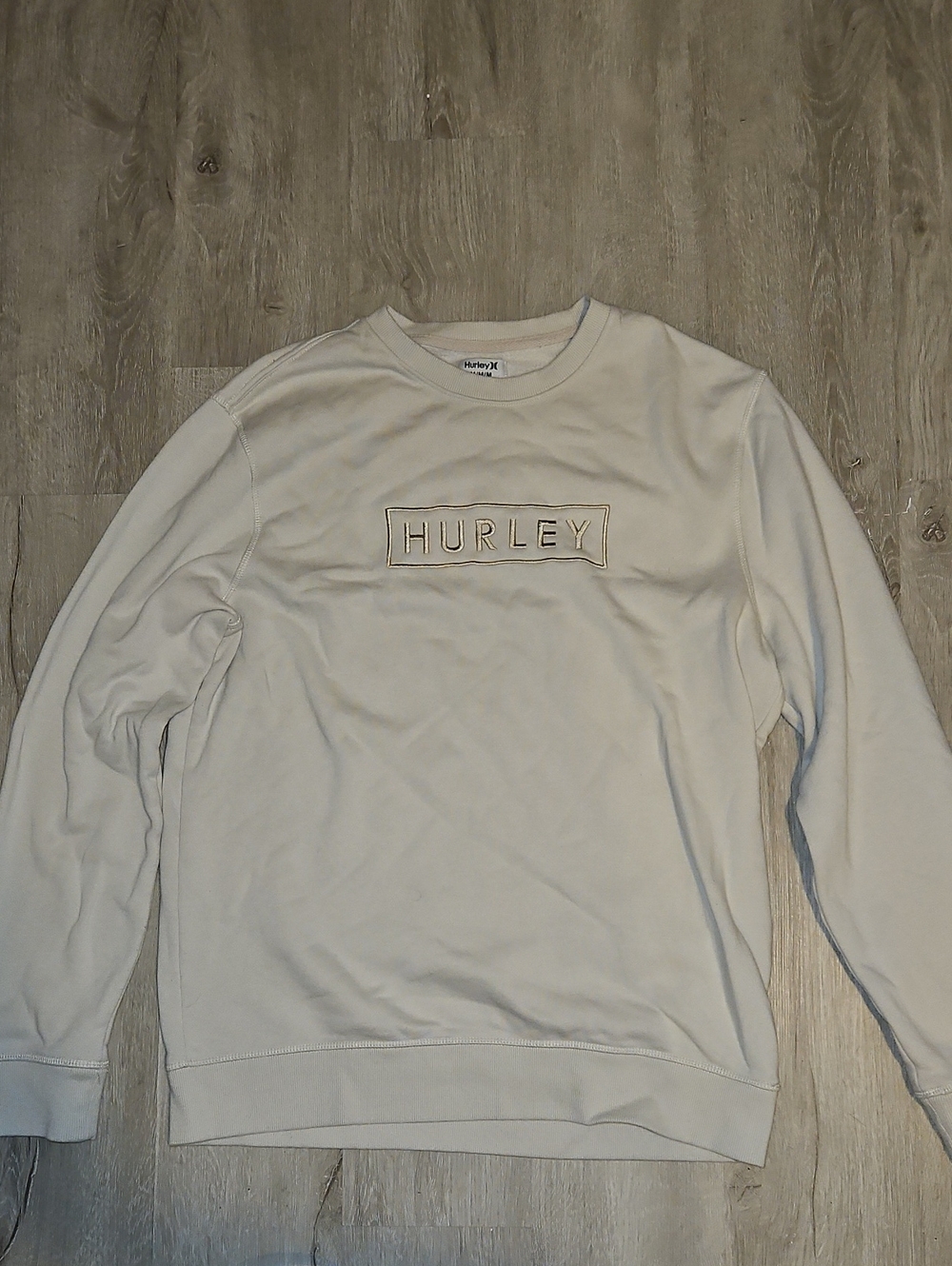 Hurley Men's Cream Crewneck Sweatshirt